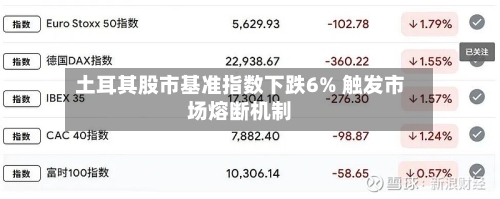 土耳其股市基准指数下跌6% 触发市场熔断机制