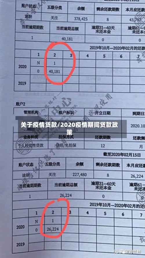 关于疫情贷款/2020疫情期间贷款政策
